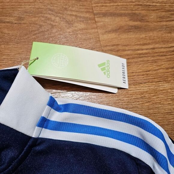 Adidas Pharrell Human Race Track Jacket Women's XS Navy Pink White Soccer Run LE - Picture 12 of 14